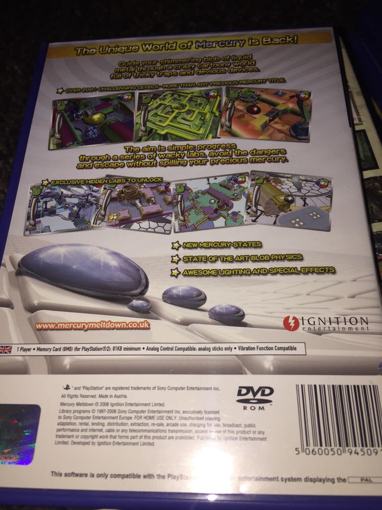 Mercury Meltdown Remix - Sony PlayStation 2 (PS2) (Ignition Entertainment - 1) video game collectible [Barcode 5060050945091] - Main Image 2