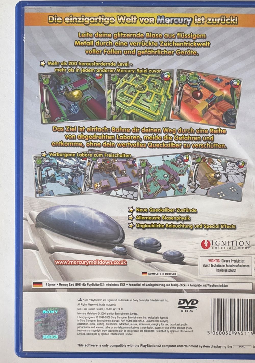 MERCURY MELTDOWN REMIX - Sony PlayStation 2 (PS2) video game collectible [Barcode 5060050945114] - Main Image 2