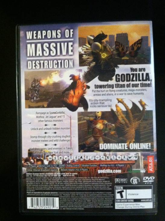 Godzilla: Save the Earth - Sony PlayStation 2 (PS2) (Atari - 1-4) video game collectible [Barcode 742725249219] - Main Image 2