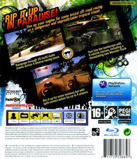 Motorstorm Pacific Rift - Sony PlayStation 3 (PS3) (Sony Computer Entertainment - 4) video game collectible [Barcode 711719729150] - Main Image 2