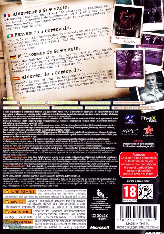 DEADLY PREMONITION - Microsoft Xbox 360 (Rising Star Games - 1) video game collectible - Main Image 2