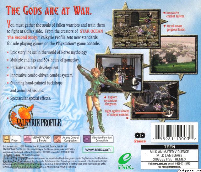Valkyrie Profile - Sony PlayStation (Enix - 1) video game collectible - Main Image 2