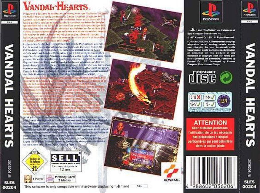 Vandal Hearts - Sony PlayStation (Konami - 1) video game collectible [Barcode 4625602036866] - Main Image 2