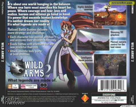 (US) Wild Arms 2 - Sony PlayStation (SCEA - 1) video game collectible [Barcode 0711719448426] - Main Image 2