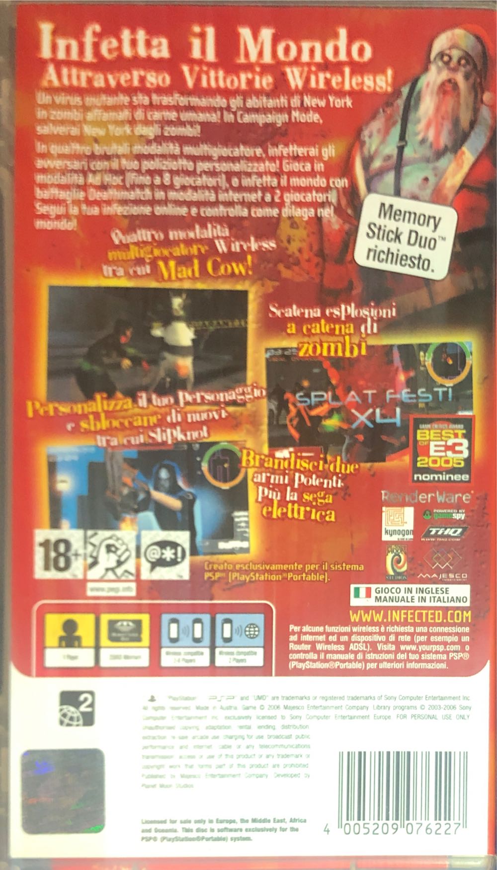 Infected - Sony PlayStation Portable (PSP) (Majesco Entertainment - 1) video game collectible - Main Image 2