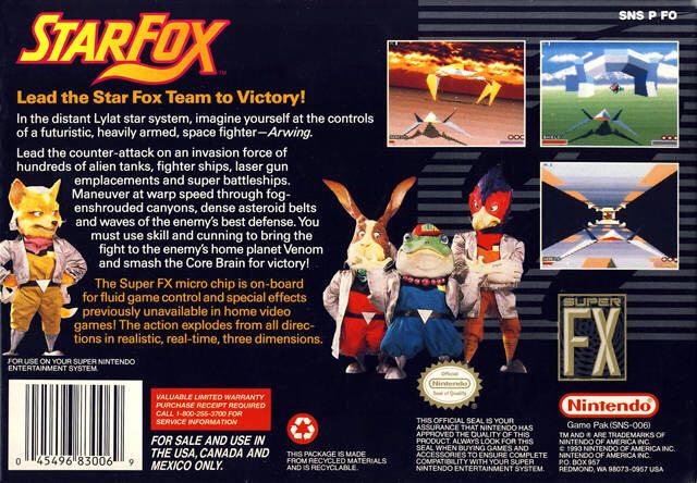 Star Fox - Nintendo Super Nintendo Entertainment System (SNES) (1) video game collectible - Main Image 2