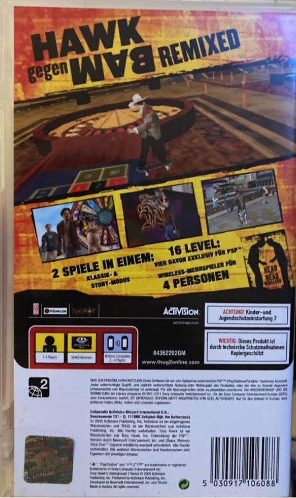 (2005) Tony Hawk’s Underground 2 - Sony PlayStation Portable (PSP) (Activision - 4) video game collectible [Barcode 01188196] - Main Image 2