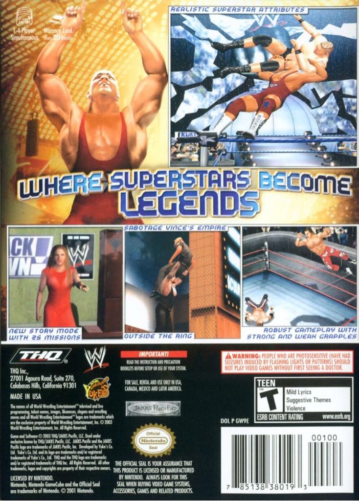 WWE: Wrestlemania XIX - Nintendo GameCube (Thq - Games - 1-2) video game collectible [Barcode 4005209046541] - Main Image 2