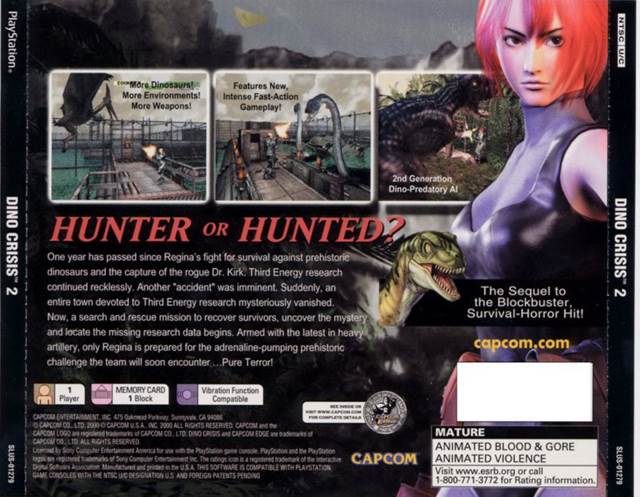 Dino Crisis 2 - Sony PlayStation (Capcom - 1) video game collectible [Barcode 013388210619] - Main Image 2