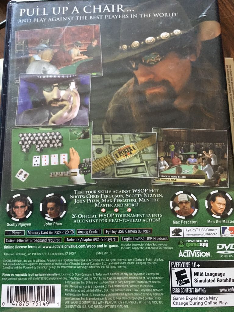 World Series of Poker - Sony PlayStation 2 (PS2) video game collectible [Barcode 047875751491] - Main Image 2