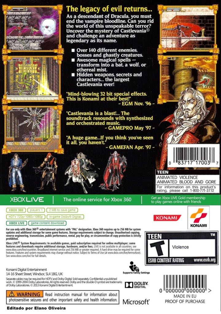Castlevania: Symphony of the Night - Microsoft Xbox 360 video game collectible - Main Image 2