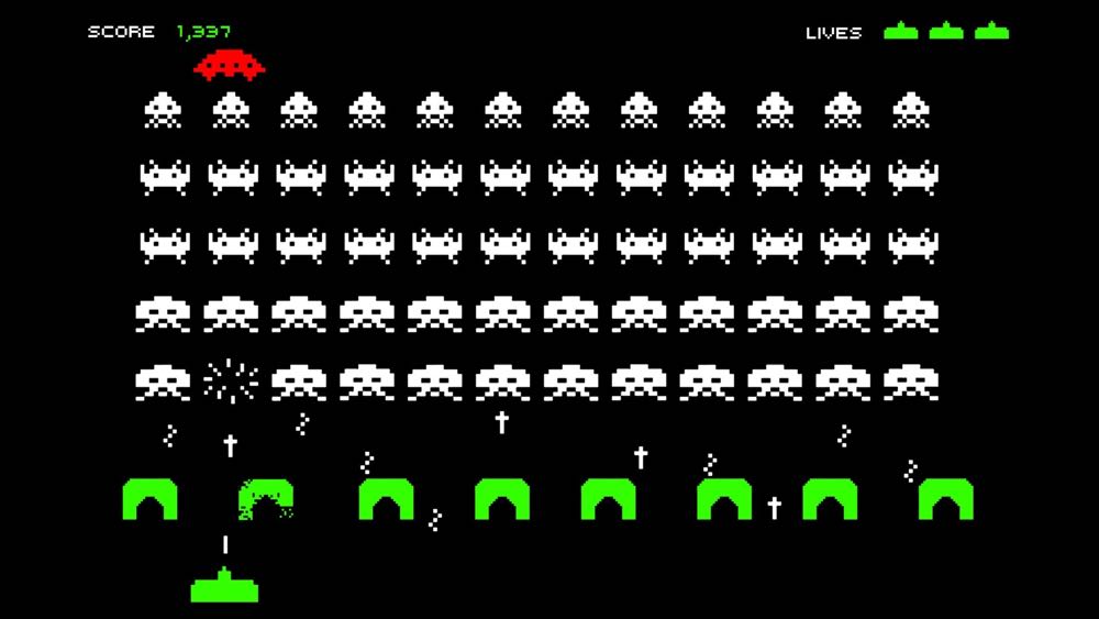 Space Invaders - Atari 2600 (Taito Corporation - 1-2) video game collectible - Main Image 3