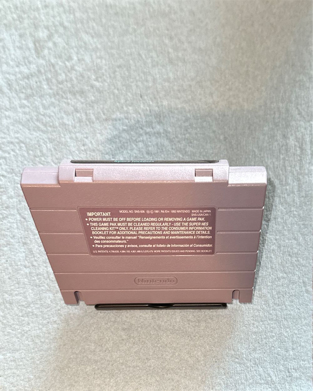 Space Invaders - Nintendo Super Nintendo Entertainment System (SNES) video game collectible - Main Image 4