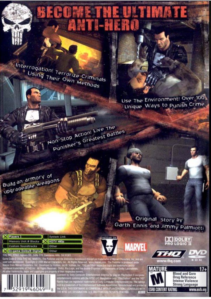 The Punisher - Microsoft Xbox (THQ - 1) video game collectible [Barcode 752919520277] - Main Image 2