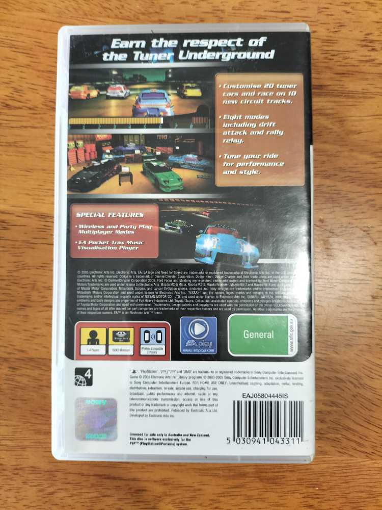 Need for Speed Underground Rivals - Sony PlayStation Portable (PSP) (Electronic Arts - 4) video game collectible [Barcode 5030941043311] - Main Image 2