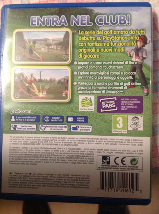 Everybodys Golf - Sony PlayStation Vita (PS Vita) (Sony) video game collectible [Barcode 711719206125] - Main Image 2