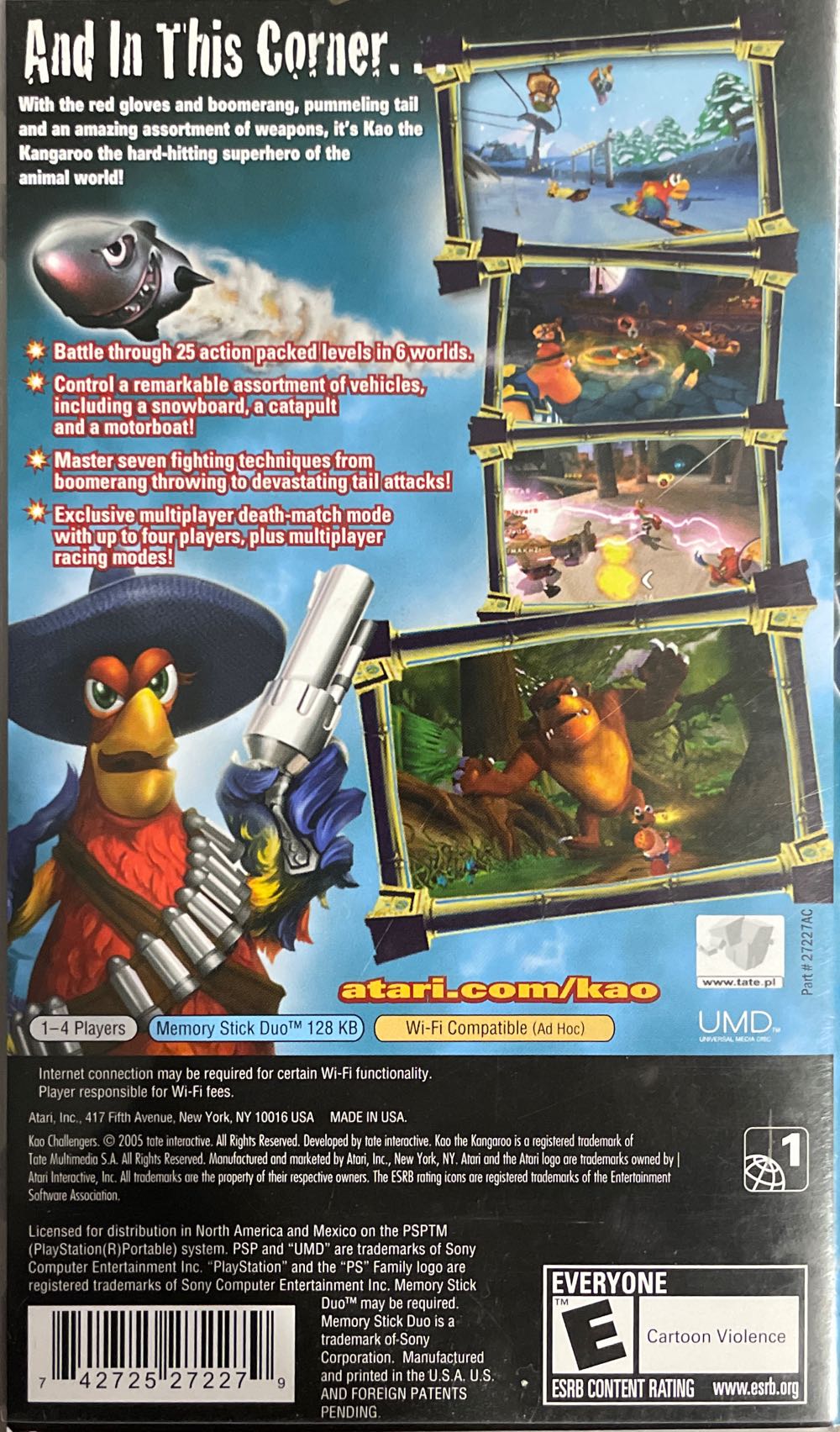 Kao Challenger - Sony PlayStation Portable (PSP) (Atari) video game collectible [Barcode 742725272279] - Main Image 2