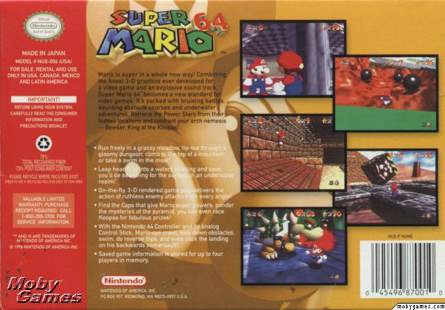 Super Mario 64 - Nintendo 64 (N64) (Nintendo - 1) video game collectible [Barcode 4542099100873] - Main Image 2