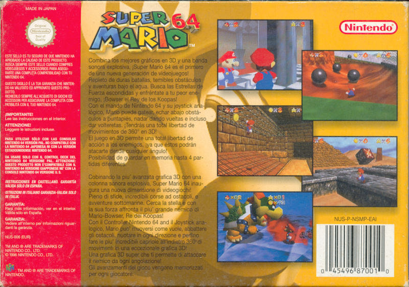Super Mario 64 - Nintendo 64 (N64) (1) video game collectible - Main Image 2