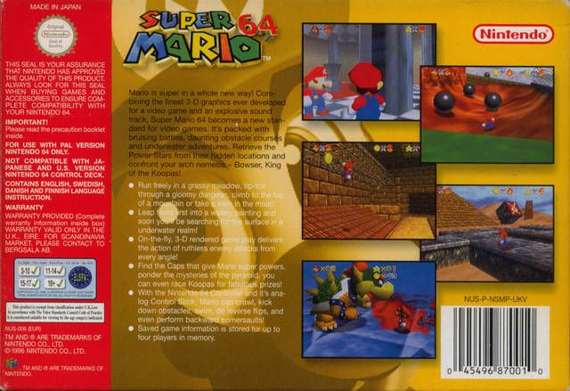 Super Mario 64 - Nintendo 64 (N64) (Nintendo - 1) video game collectible - Main Image 2