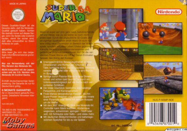 Super Mario 64 - Nintendo 64 (N64) (Nintendo - Single-Player) video game collectible - Main Image 2