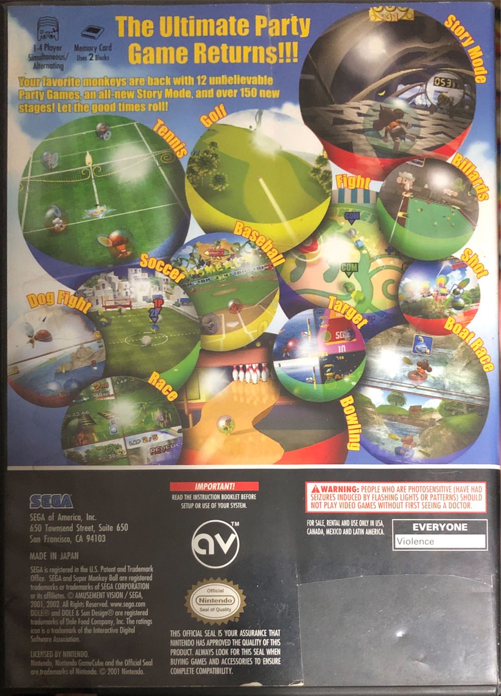 Super Monkey Ball 2 - Nintendo GameCube video game collectible [Barcode 1008661000] - Main Image 2