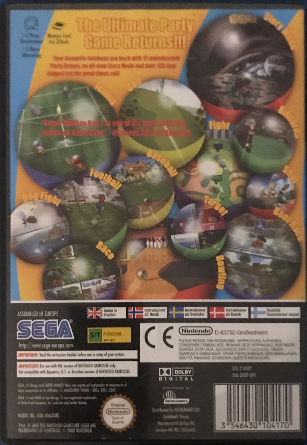 Super Monkey Ball 2 - Nintendo GameCube (Sega - 4) video game collectible [Barcode 3546430104194] - Main Image 2