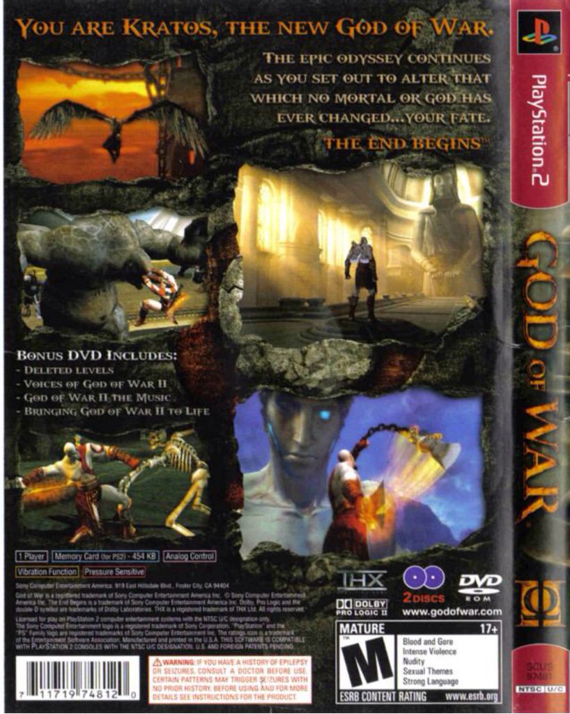 God of War 2 - Sony PlayStation 2 (PS2) (Sony Computer Entertainment - 1) video game collectible [Barcode 4545228315292] - Main Image 2