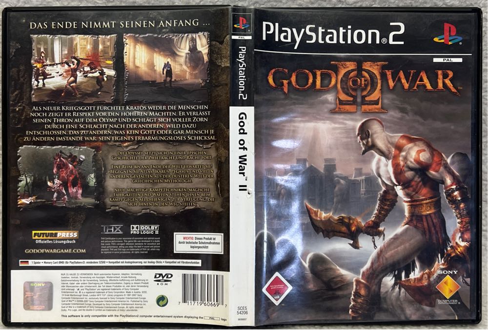 God of War 2 - Sony PlayStation 2 (PS2) (Sony Entertainment America - 1) video game collectible [Barcode 711719606697] - Main Image 3