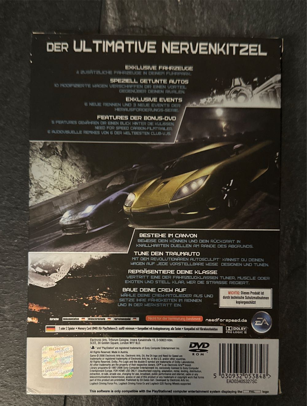 Need for Speed Carbon: Collector’s Edition - Sony PlayStation 2 (PS2) video game collectible [Barcode 5030932053848] - Main Image 2