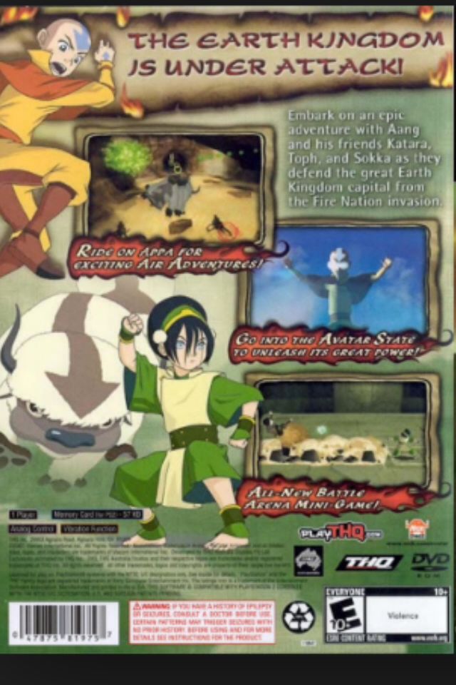 Avatar: The Burning Earth - Sony PlayStation 2 (PS2) (Viacom - 1-2) video game collectible - Main Image 2