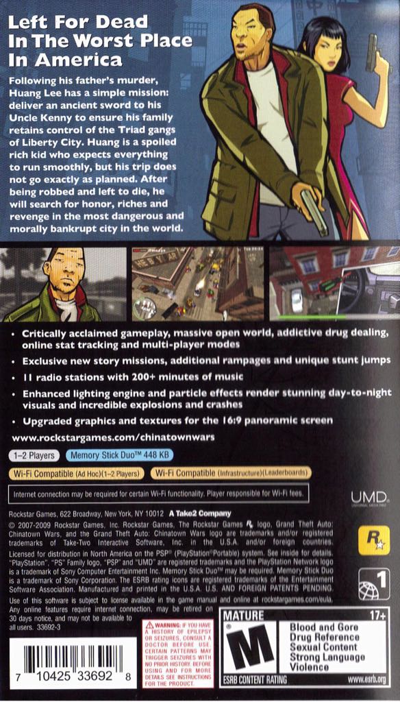 Grand Theft Auto Chinatown Wars - Sony PlayStation Portable (PSP) video game collectible - Main Image 2