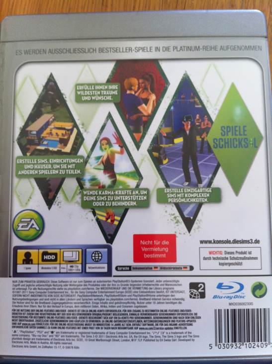 Die Sims 3 - Sony PlayStation 3 (PS3) video game collectible - Main Image 2