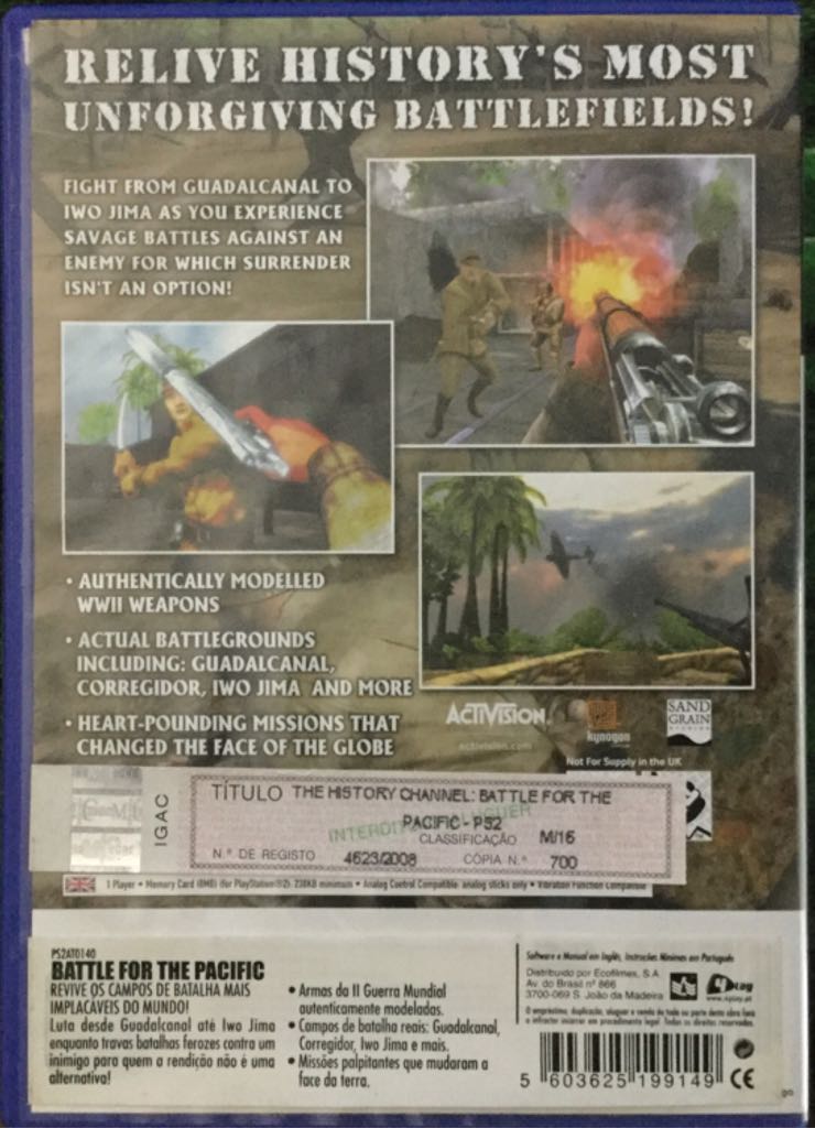 Battle For The Pacific - Sony PlayStation 2 (PS2) video game collectible [Barcode 5603625199149] - Main Image 2