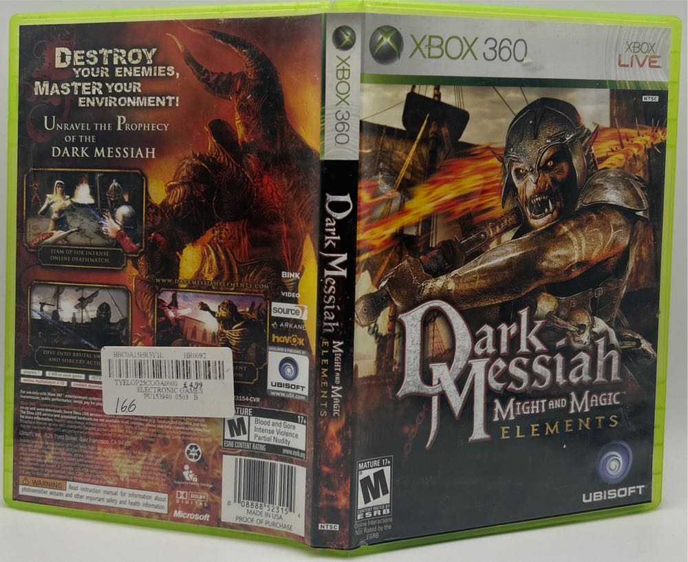 Dark Messiah: Might and Magic Elements - Microsoft Xbox 360 (Ubisoft - 1) video game collectible [Barcode 008888523154] - Main Image 3