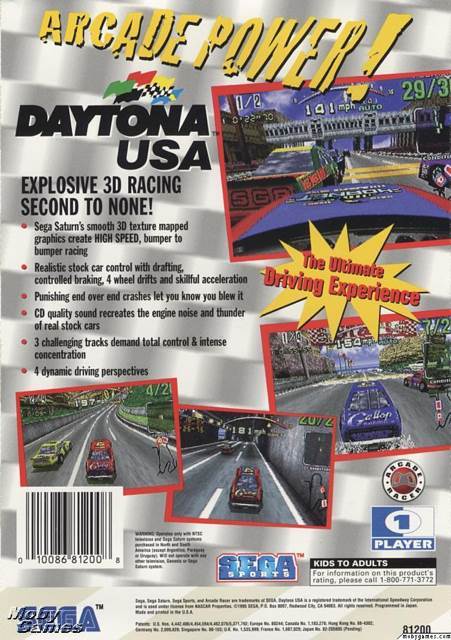 Daytona USA - Sega Saturn (Sega - 1) video game collectible [Barcode 010086812008] - Main Image 2