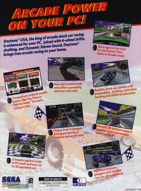 Daytona USA - PC (SEGA Enterprises Ltd. - 1) video game collectible - Main Image 2