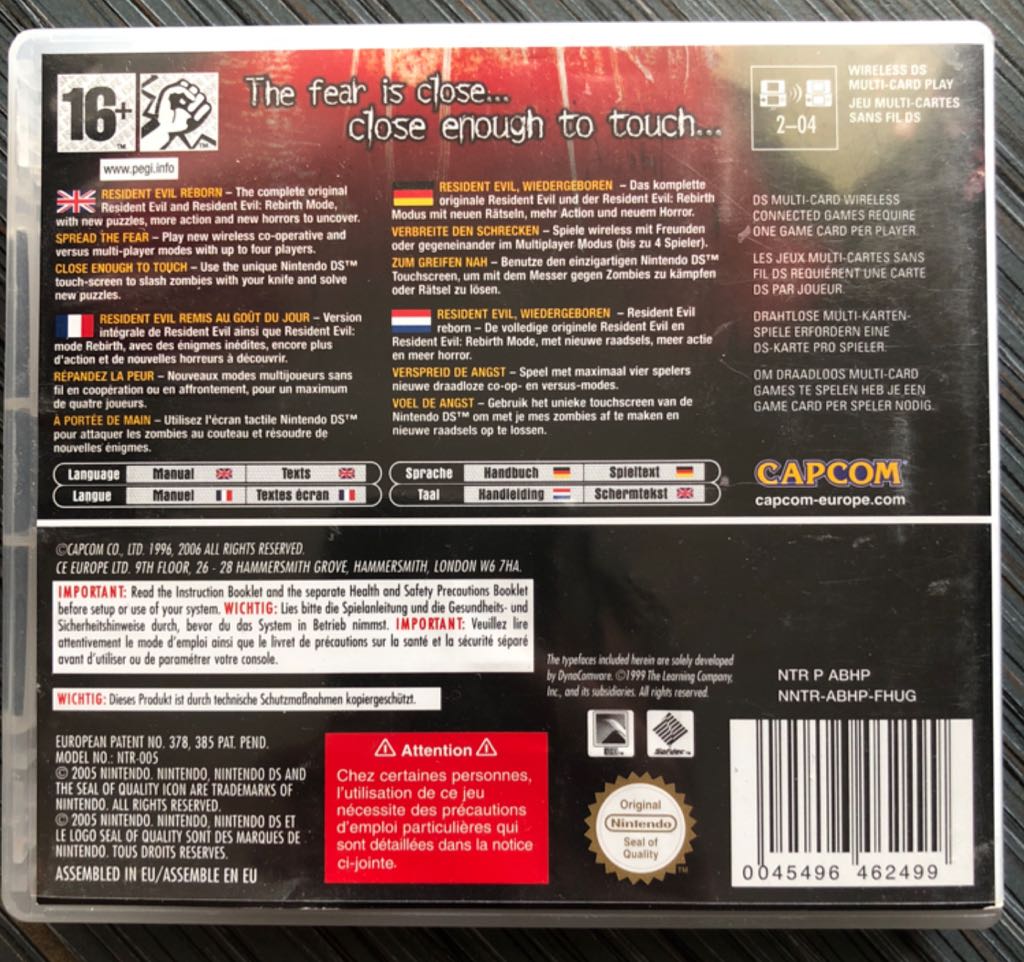 Resident Evil Deadly Silence - Nintendo DS (Capcom - 1) video game collectible [Barcode 045496462499] - Main Image 2