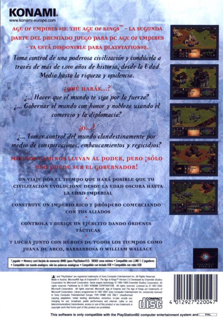 Age Of Empires 2: The Age Of Kings - Sony PlayStation 2 (PS2) (Microsoft - 1) video game collectible [Barcode 4012927022795] - Main Image 2