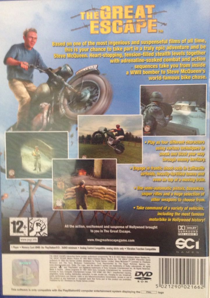 The Great Escape - Sony PlayStation 2 (PS2) (SCi - 1) video game collectible [Barcode 5021290021662] - Main Image 2