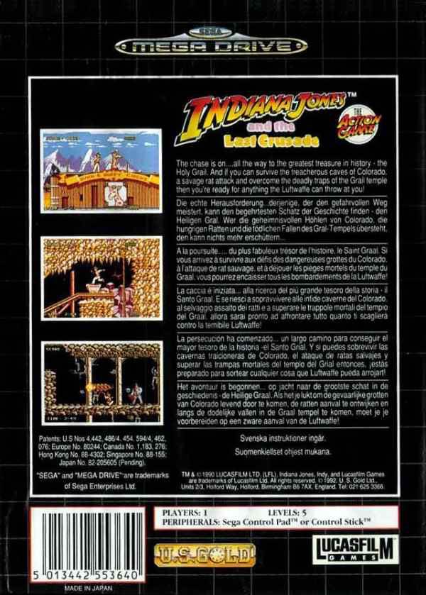 Indiana Jones And The Last Crusade - Nintendo Entertainment System (NES) video game collectible - Main Image 2