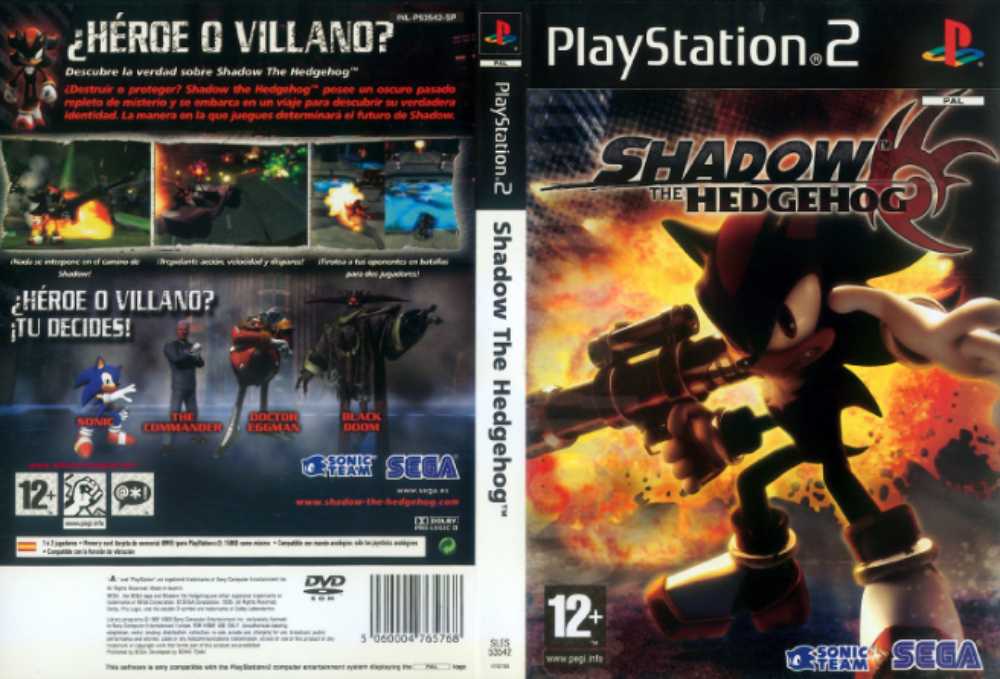 Shadow The Hedgehog - Sony PlayStation 2 (PS2) (Sega) video game collectible [Barcode 5060004765812] - Main Image 2
