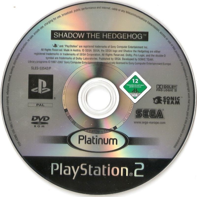 Shadow The Hedgehog - Sony PlayStation 2 (PS2) (1) video game collectible [Barcode 5060138430488] - Main Image 4