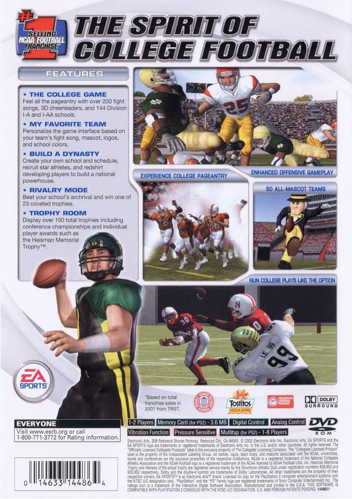 NCAA Football 2003 - Nintendo GameCube (Nintendo - 4) video game collectible [Barcode 014633145311] - Main Image 2