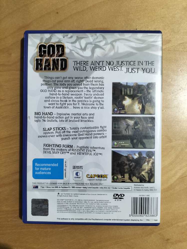 God Hand - Sony PlayStation 2 (PS2) video game collectible [Barcode 5055060923863] - Main Image 2