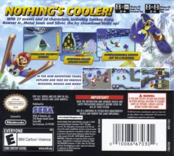 Mario & Sonic At The Olympic Winter Games - Nintendo DS (Nintendo - 1) video game collectible [Barcode 5055277001002] - Main Image 2