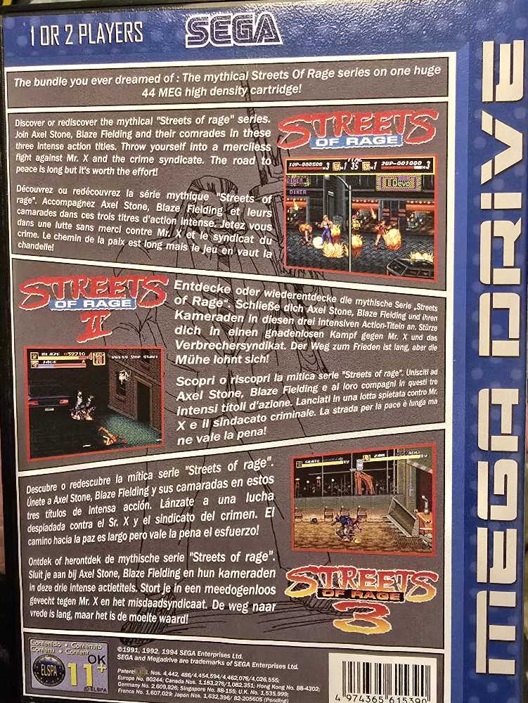 Streets of Rage Collection  - Sega Mega Drive video game collectible - Main Image 2