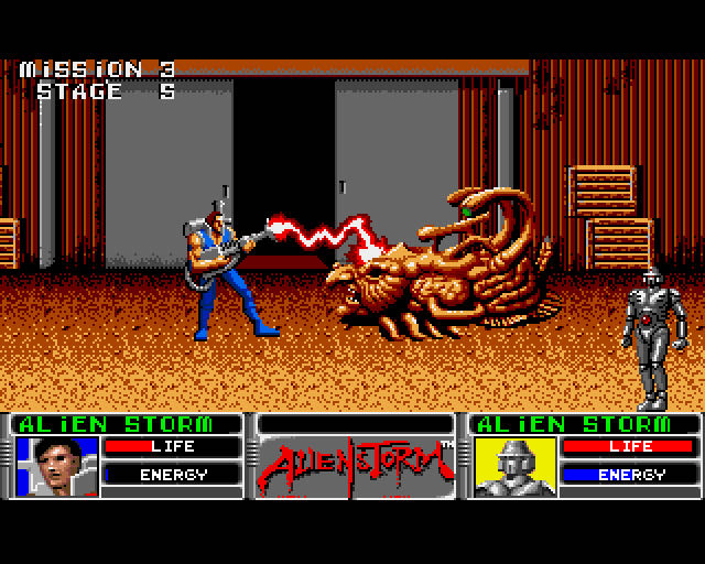 Alien Storm - Sega Genesis (Mega Drive) (Sega - 1-2) video game collectible [Barcode 010086011210] - Main Image 4