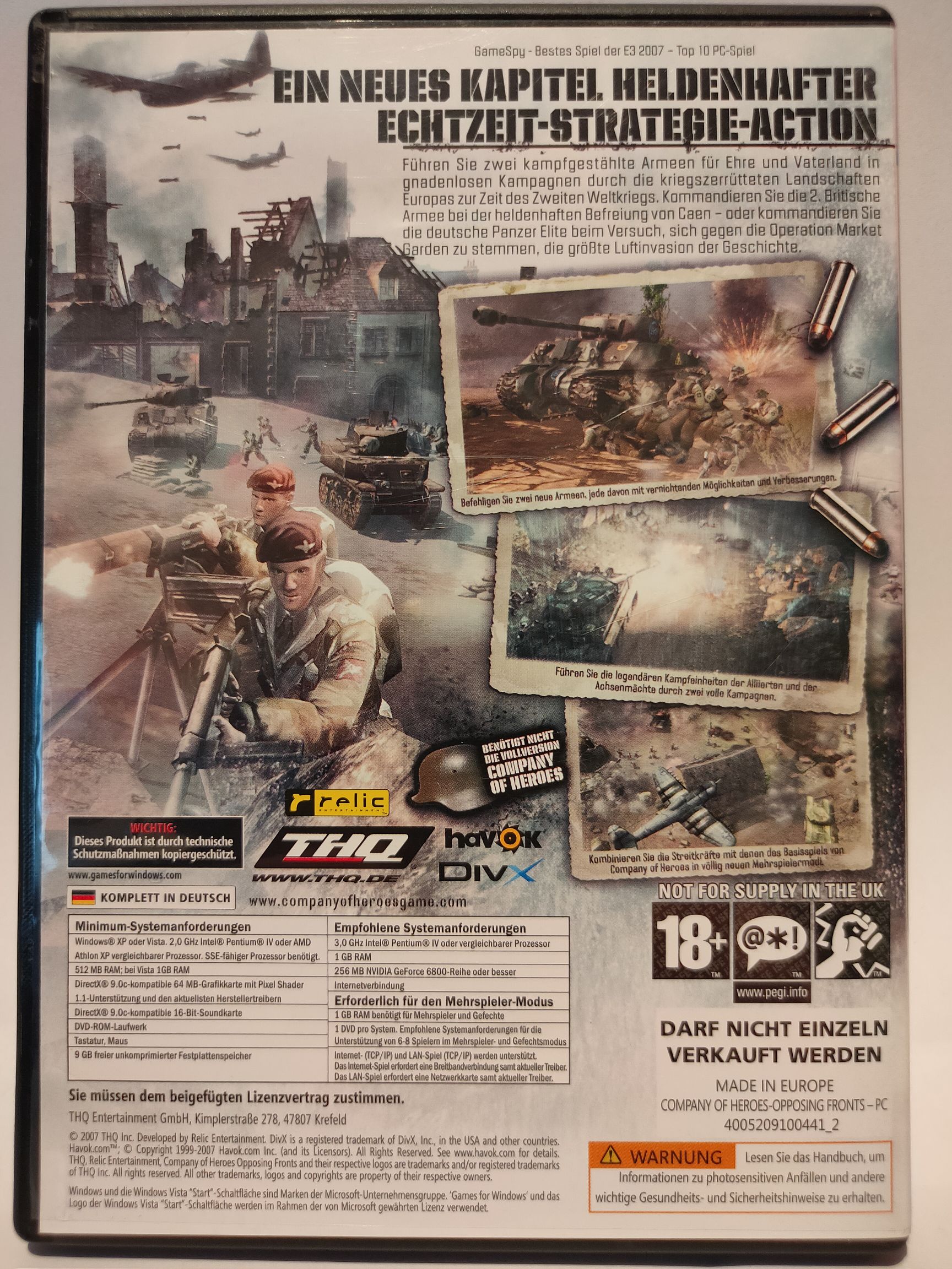 Company Of Heroes: Opposing Fronts - Valve Steam (THQ) video game collectible [Barcode 4005209097215] - Main Image 2