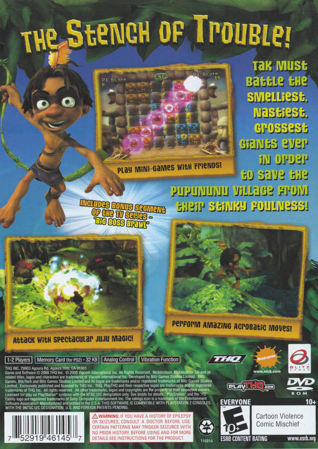 Nickelodeon Tak And The Guardians Of Gross - Sony PlayStation 2 (PS2) (THQ - 2) video game collectible [Barcode 4005209111003] - Main Image 2